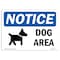 Signmission Safety Sign, OSHA Notice, 10" Height, Aluminum, NOTICE Dog Area Sign, Landscape OS-NS-A-1014-L-15491 - alternate 1